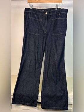 J. Crew Dark Blue Wide-Leg Jeans sz 30